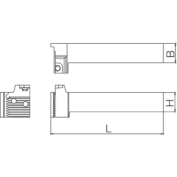 Kyocera External Grooving Toolholder, KGDSR 16C - KGDSR16C