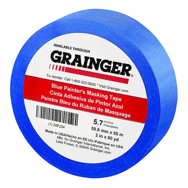 Cinta para enmascarar para pintores Zoro Select, 60 yd x 2 in, Azul - 20PJ24
