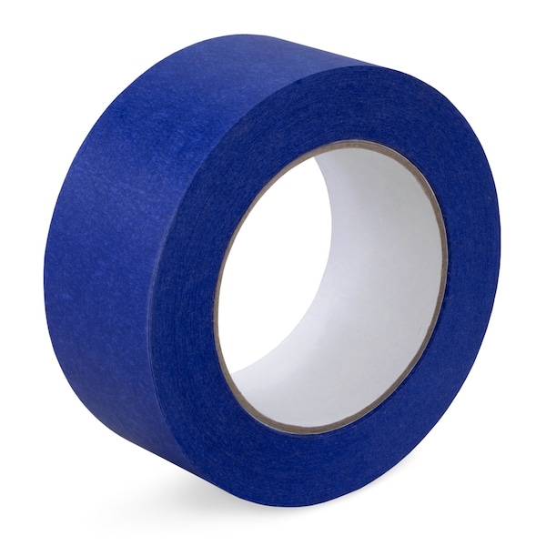 Cinta Masking Blue para Pintores de 1 1/2 pulgadas x 60 yardas, Adhesivo de Caucho Natural Resistente, Línea Nítida, 12 paquetes - 12x-46705