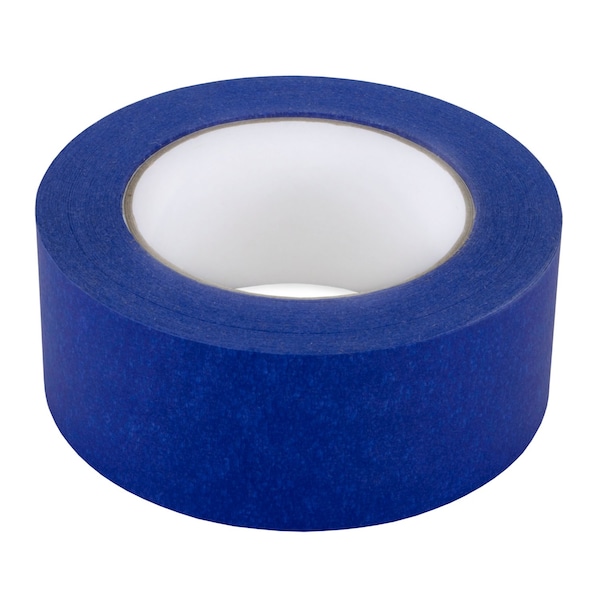 Cinta Masking Blue para Pintores de 1 1/2 pulgadas x 60 yardas, Adhesivo de Caucho Natural Resistente, Línea Nítida, 12 paquetes - 12x-46705
