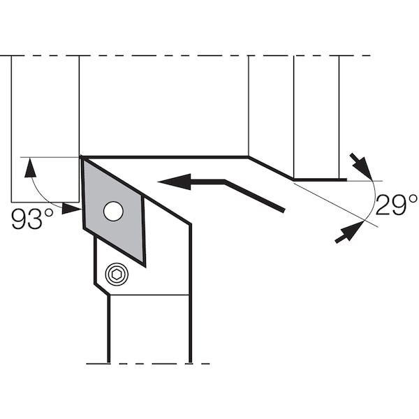 Kyocera Turning Toolholder, PDJNR 2020K15 - PDJNR2020K15