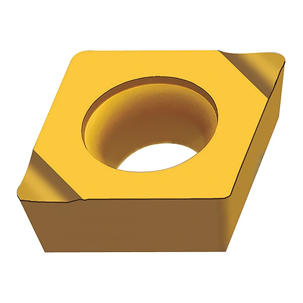Walter Diamond Turning Insert, Positive, Neutral, CCGT, 0.0080", TiCN+TiN - CCGT060202-X5 WTP35