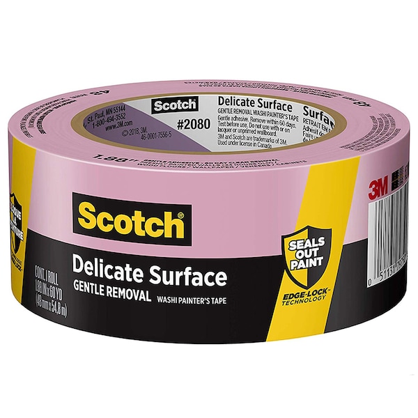 Cinta de pintor para superficies delicadas Scotch azul de 1.88" x 60 yardas - 2080-48NC