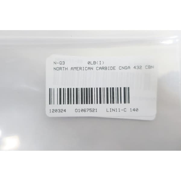 North American Carbide CARBIDE INSERT, 10PK - CNGA 432 CBN