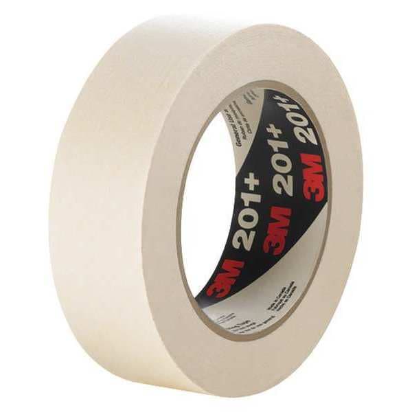 Cinta de enmascarar 3M™ 201+, 4.4 Mil, 2" x 60 yds., Color Beige, 24/Caja - T937201