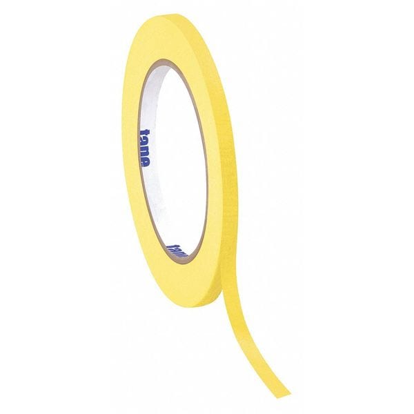 Cinta de enmascarar de colores Tape Logic, 4.9 Mil, 1/2" x 60 yardas, amarilla, 72 piezas por caja - T933003Y