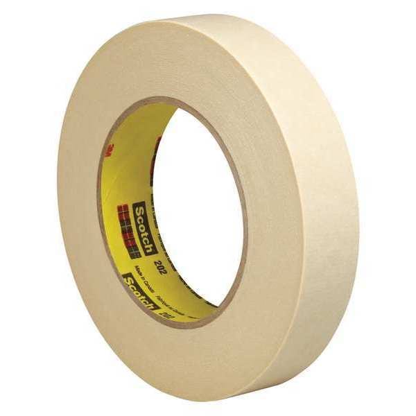Cinta para enmascarar Scotch 3M™ 202, 5.4 mil, 1" x 60 yardas, Natural, 36/Caja - T935202