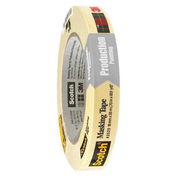 Cinta de enmascarar Scotch 3M™ 2020, 5.2 Mil, 3/4" x 60 yds., Natural, 12/Caja - T934202012PK