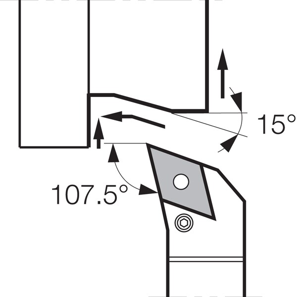 Kyocera Turning Toolholder, PDHNL 2020K15 - PDHNL2020K15