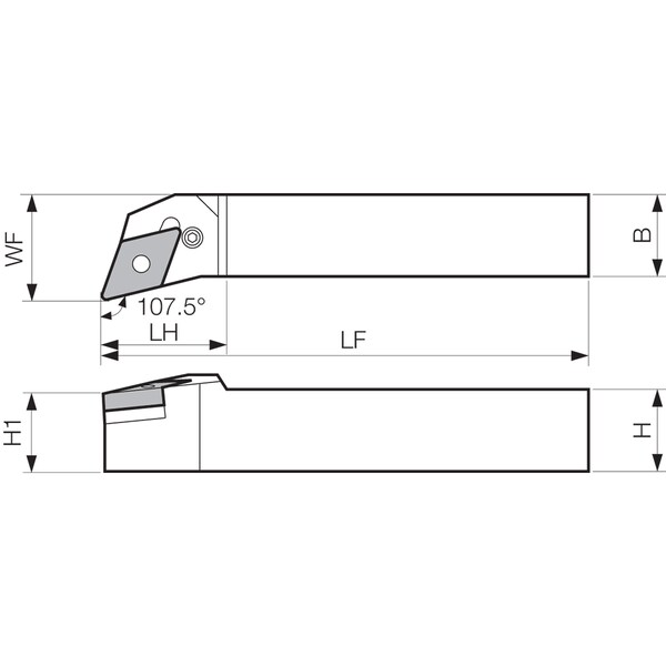 Kyocera Turning Toolholder, PDHNL 2020K15 - PDHNL2020K15