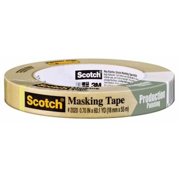 3M 2020-18A .75 in. Cinta de enmascarar Scotch de uso general - 2020-18A