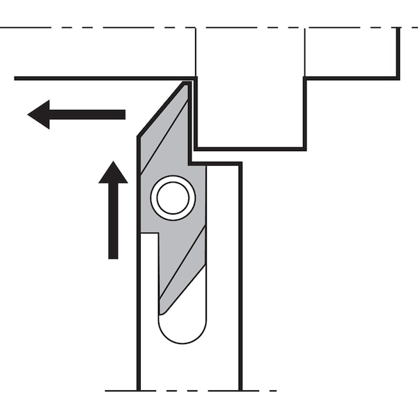 Kyocera Turning Toolholder, AABWR 1616JX50F - AABWR1616JX50F