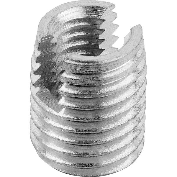 Kipp Threaded Insert Self-Tapping, W. Cutting Slit, M05, L=10, Steel Electro Zinc-Plated - K0978.05
