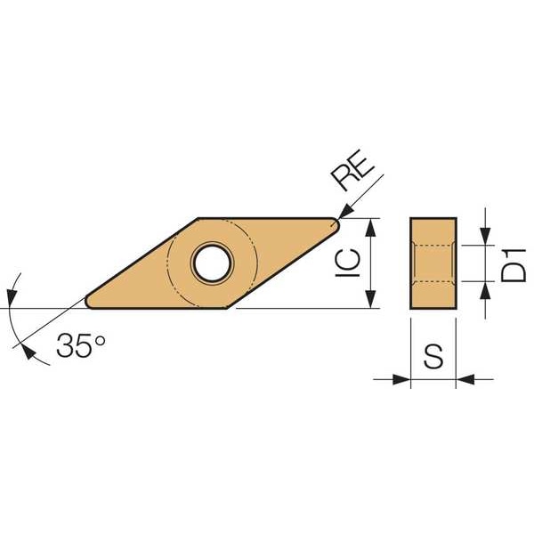 Kyocera Diamond Turning Insert, VNMG333TNVTN60 - VNMG333TNVTN60