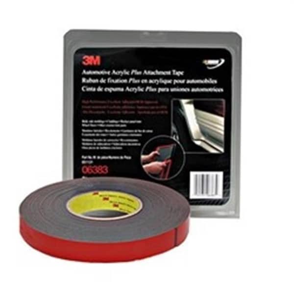 Cinta adhesiva acrílica para automóviles negro de 7/8 de pulgada x 20 yardas - MM06383 de la Compañía 3M