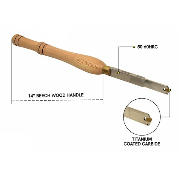 Big Horn Woodturning Lathe Parting & Grooving Tool - 19560