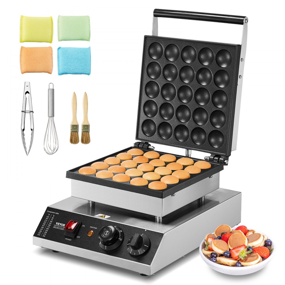 VEVOR 25PCS 43mm Mini Dutch Pancake Maker Commercial Dorayaki Baker 1700W - SYJBJDP25KF07JF6PV1