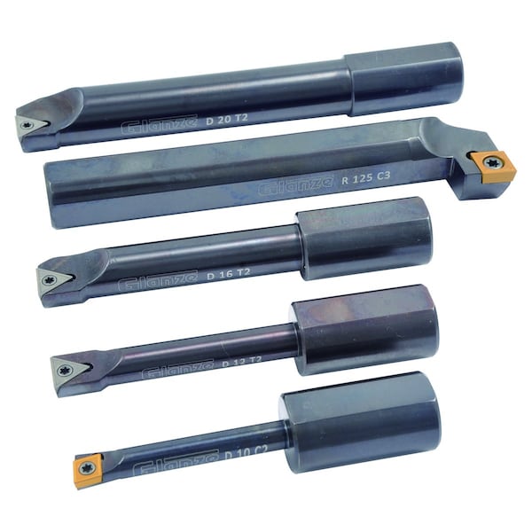 Hhip Indexable Tool Set With 3 in. Boring Head R8 Shank & 8 Boring Bars - 1906-0205