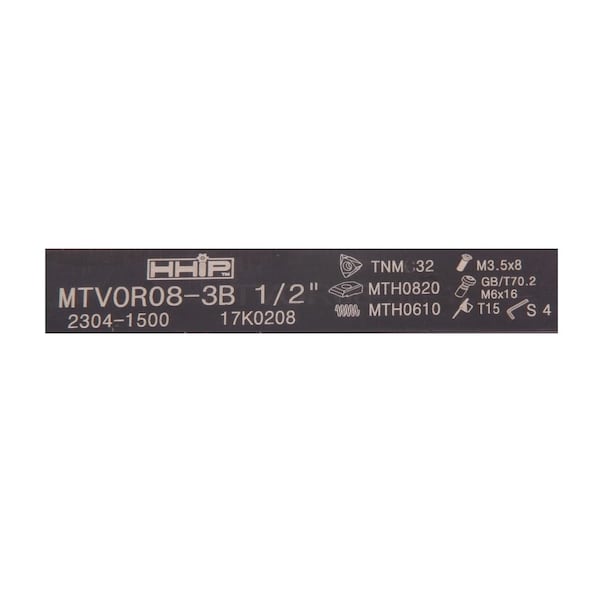 Hhip MTVOR 08-3B Right Hand Indexable Threaded Holder - 2304-1500