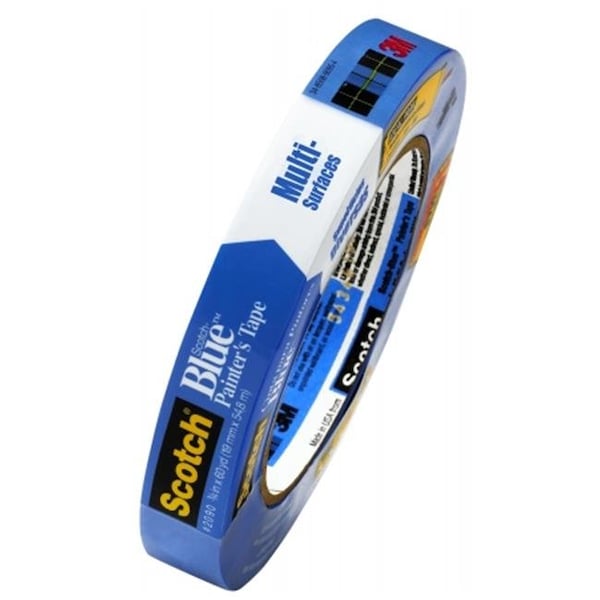 3M 2090-18E .75 in. Cinta de enmascarar Scotch Safe-Release para pintores en pintura y vidrio - 2090-18E