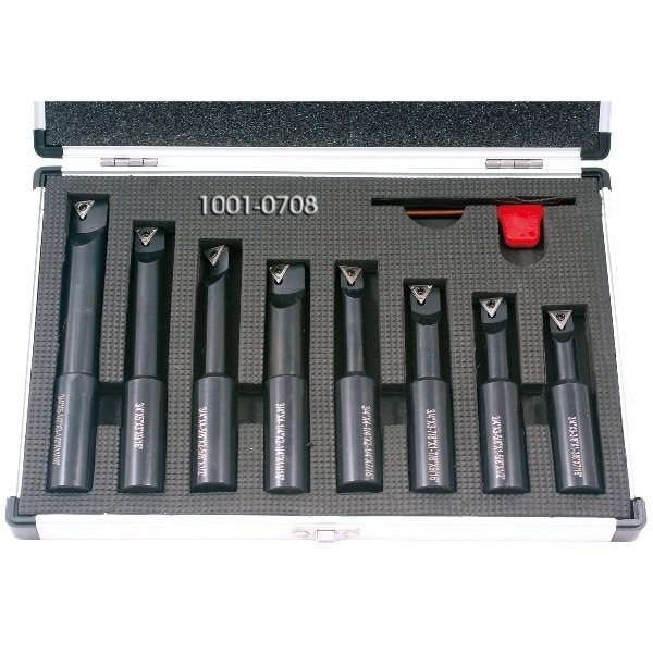 Hhip 8 Piece 3/4" Round Shank Indexable Boring Bar Set - 1001-0708