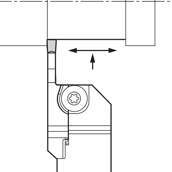 Kyocera External Grooving Toolholder, KGDL 16X3T10S - KGDL16X3T10S