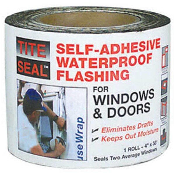 Cofair Products TS 433 4 pulg. x 33 ft. Tite Seal Autoadhesivo Impermeabilizante para Ventanas y Puertas - CO576445