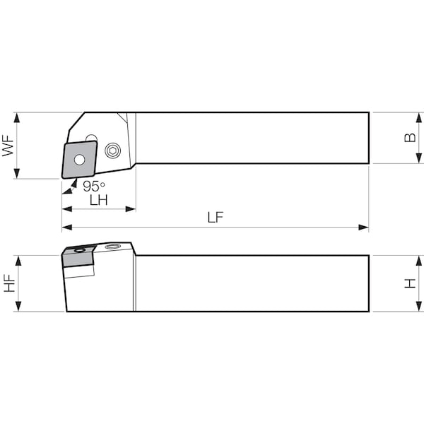 Kyocera Turning Toolholder, PCLNL 2020K12 - PCLNL2020K12