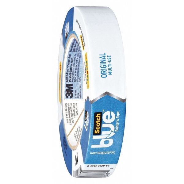 Cinta de enmascarar Scotch 3M™ 2090, 5.0 Mil, 1" x 60 yardas, Azul, 12 piezas por caja - T935209012PK
