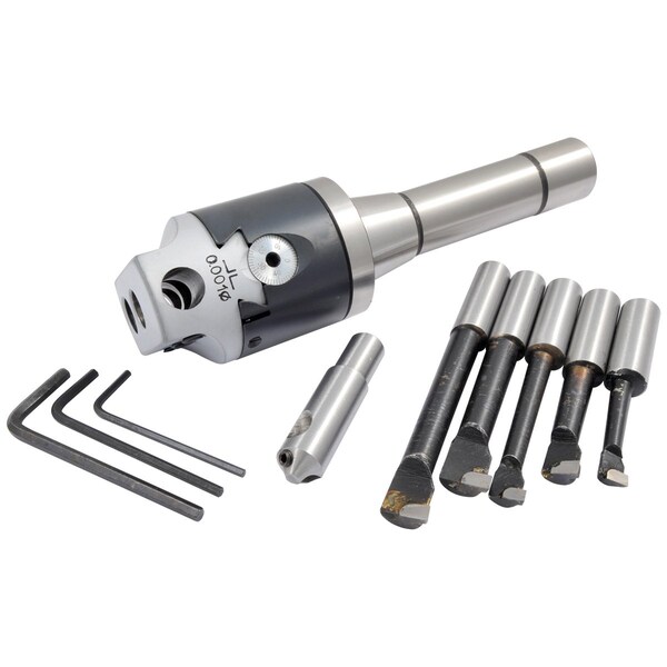 Hhip 2 in. Boring Head Kit With R8 Shank, Boring Bars & Fly Cutter - 1061-0106