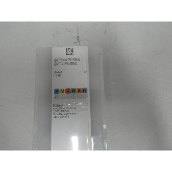Tungaloy CARBIDE INSERTS, 10PK - VBMT160404-PSS VBMT 331 PSS GT9530