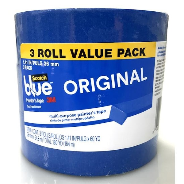 Cinta para pintores Scotch Blue de uso general, Azul - 1.41 pulg. x 60 yardas - 1666460