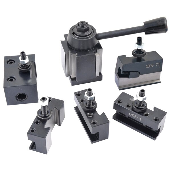 H & H Industrial Products OXA Series Mini Quick Change Tool Post & Holder Set - 3900-5101
