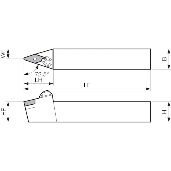 Kyocera Turning Toolholder, MVVNN 163D - MVVNN163D