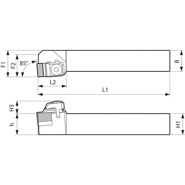 Kyocera Turning Toolholder, CSYNL 2525M12 - CSYNL2525M12
