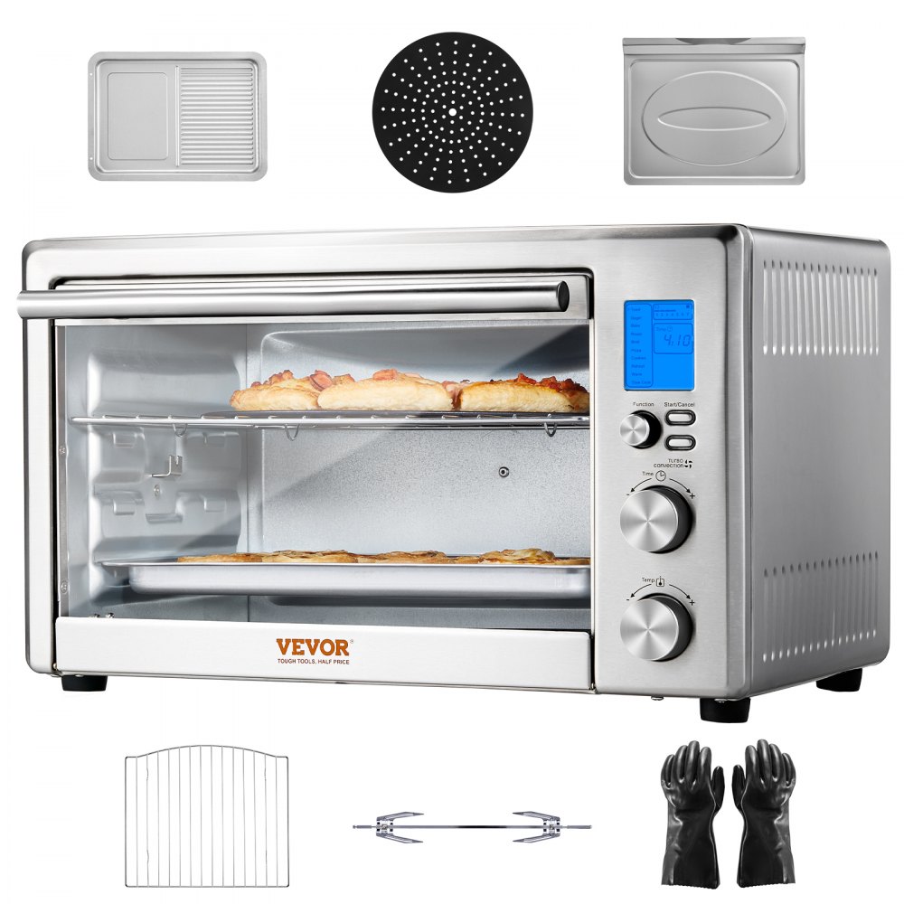 VEVOR Countertop Convection Oven 28L Toaster Baker 10-IN-1 1800W for Home Use - RDLKX28L1800WNP20V1