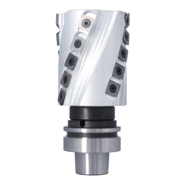 Qic Tools 80mm Helical CNC Planing Cutter 80mm H - HPC.80.80.4+2