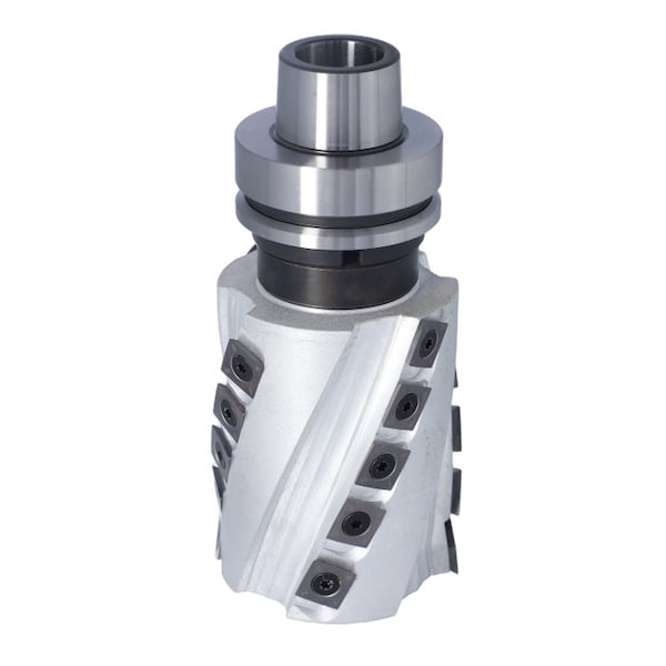 Qic Tools 80mm Helical CNC Planing Cutter 80mm H - HPC.80.80.4+2