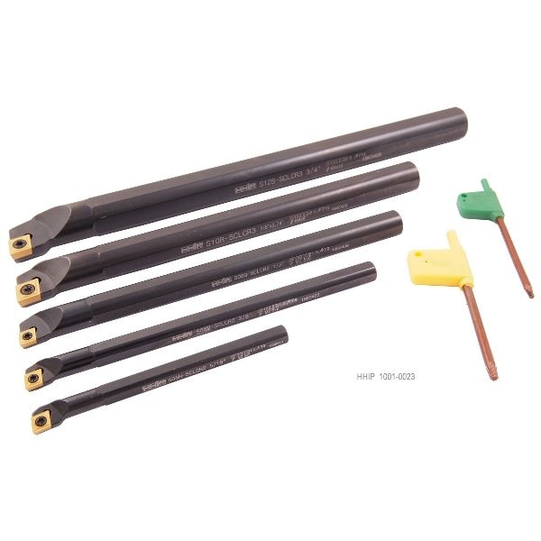 H & H Industrial Products 5 Piece SCLCR Indexable Boring Bar Set (5/16-3/8-1/2-5/8 & 3/4") - 1001-0023
