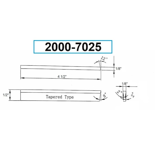 Hhip 1/8 X 1/2 X 4-1/2" P3S 5% Cobalt Parallel Cut-Off Blade - 2000-7025