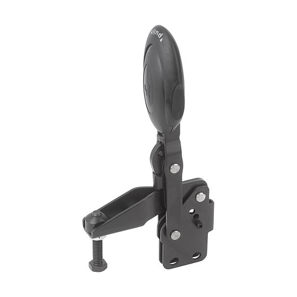 Kipp Vertical Toggle Clamps w. Safety Lock, straight foot, adj. spindle - K0663.008100