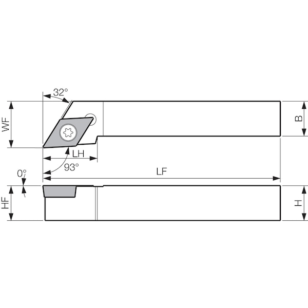 Kyocera Turning Toolholder, SDJCR 1616H11 - SDJCR1616H11