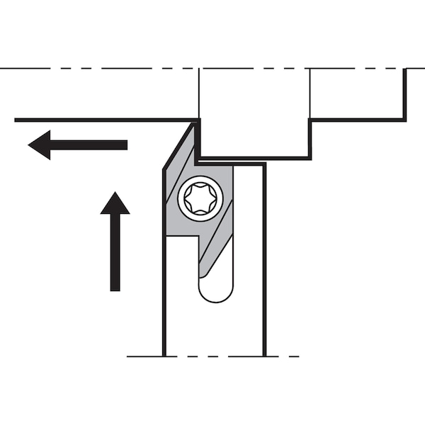 Kyocera Turning Toolholder, SABSR 1616JX40F - SABSR1616JX40F
