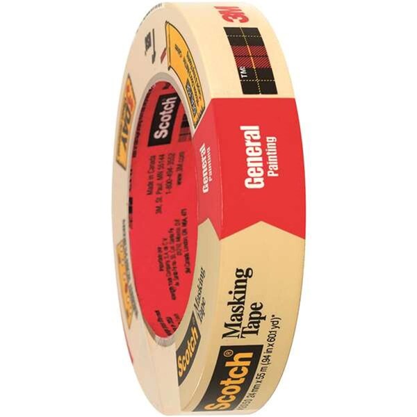 Cinta para enmascarar de 1 pulgada x 60 yardas, Natural, paquete de 36 - DE3354092