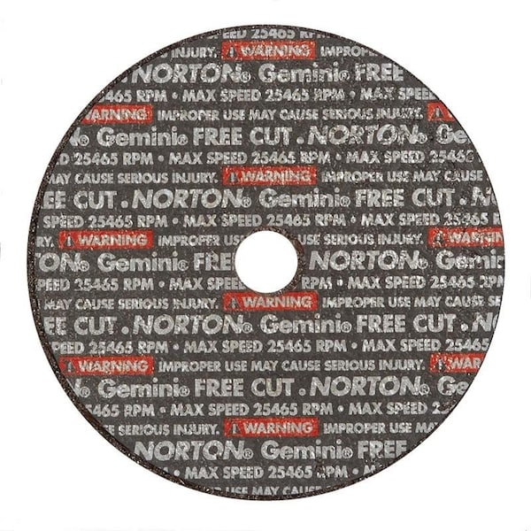 Norton Co SMALL CUT-OFF BLADES, Type 1 - Metal - Gemini Aluminum Oxide, Size: 3 x 1/16 x 3/8, Max RPM: 25465 - 662435-10647