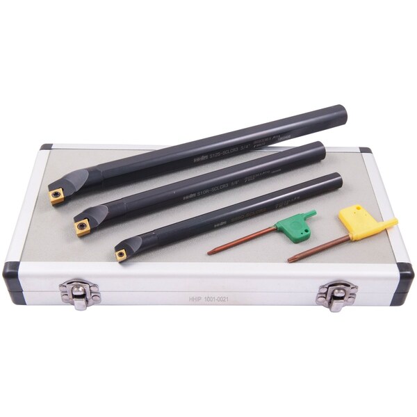 Hhip 3 Piece 1/2-5/8 & 3/4" SCLCR Indexable Boring Bar Set - 1001-0021