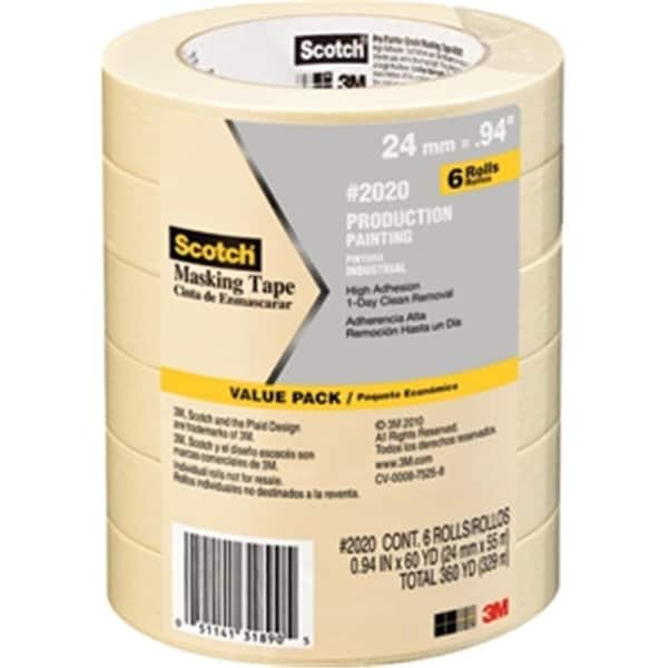 Cinta de enmascarar para pintura de producción de 24 mm x 55 m de 6 piezas - 051141318905