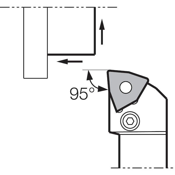 Kyocera Turning Toolholder, PWLNR 2525M08 - PWLNR2525M08