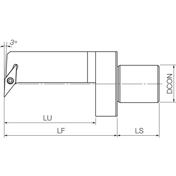 Kyocera Sub-Spindle Turning Toolholder, KSTB SR32JVBET22 Sub-Spindle Turning - KSTBSR32JVBET22
