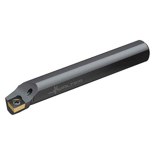 Walter Indexable Boring Bar, A10R-SCLCR3, 8 in L, High Speed Steel, 80 Degrees  Diamond Insert Shape - A10R-SCLCR3
